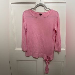 Excellent used condition womens size small Talbots long sleeve pink sweater